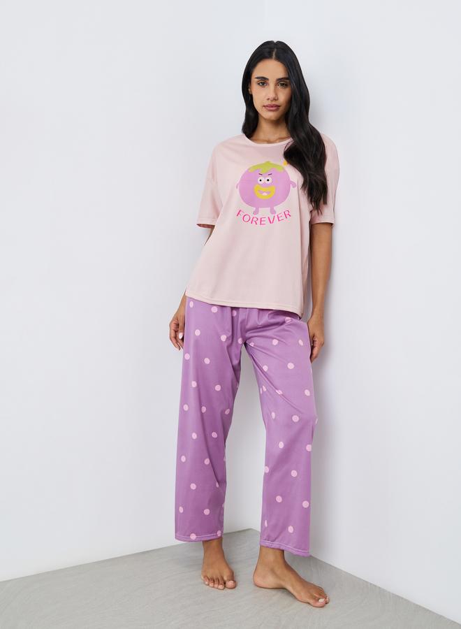 Styli Pack of 3 - Women Printed T-Shirt and Shorts with Pyjama Set - Image 1